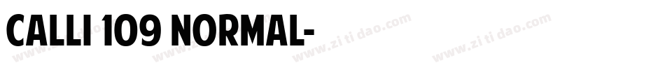 Calli 109 Normal字体转换